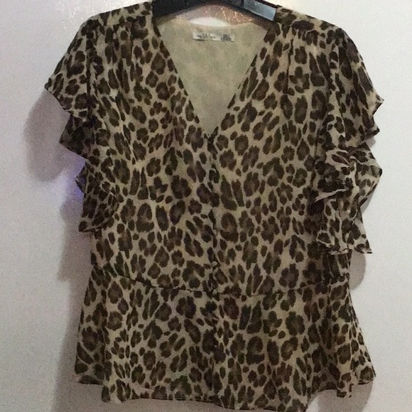 ☀️Dex Leopard print short sleeve blouse - Picture 7 of 7